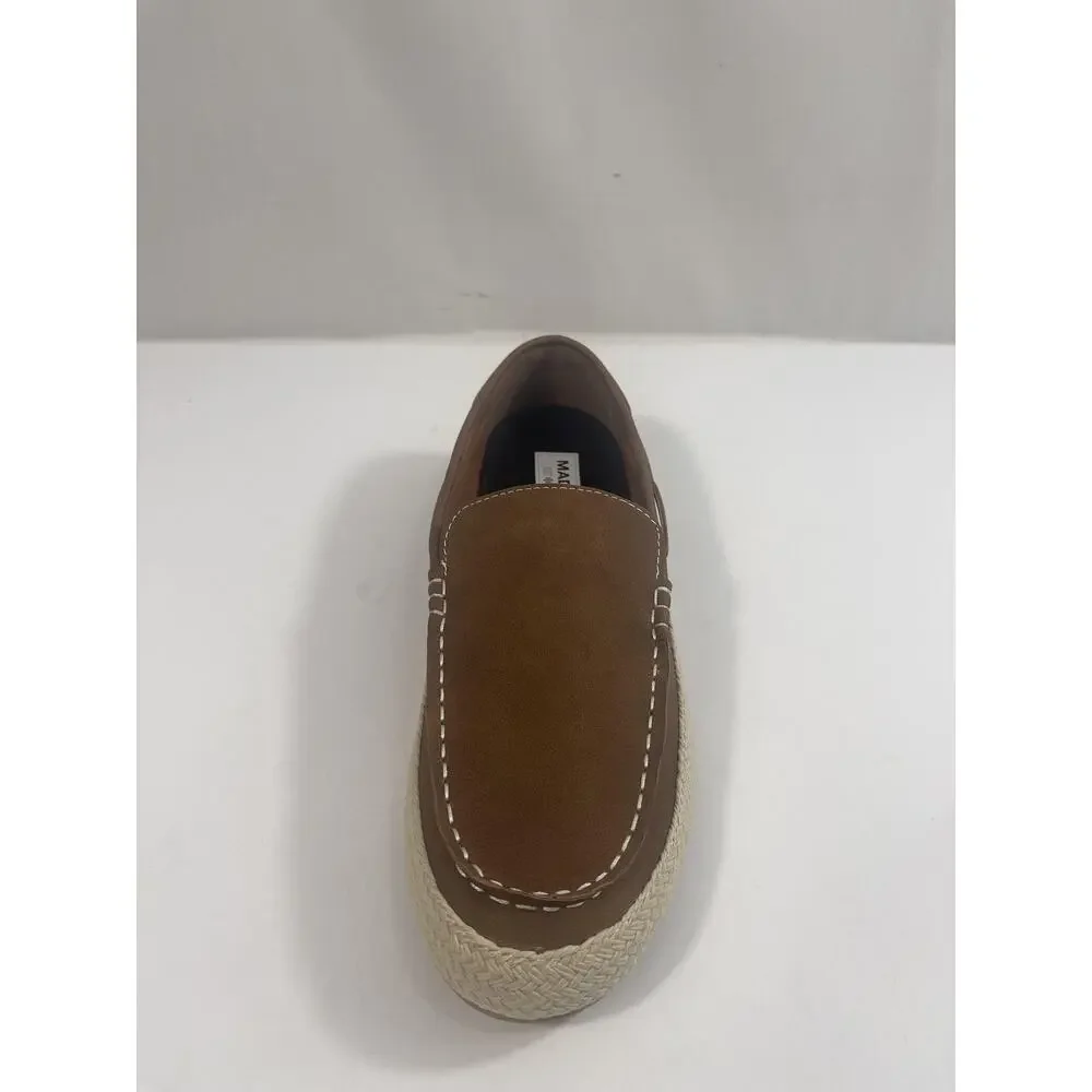 Madden MMILLION Shoes Men's Size 9 Cognac Suede Slip On Loafers New Box